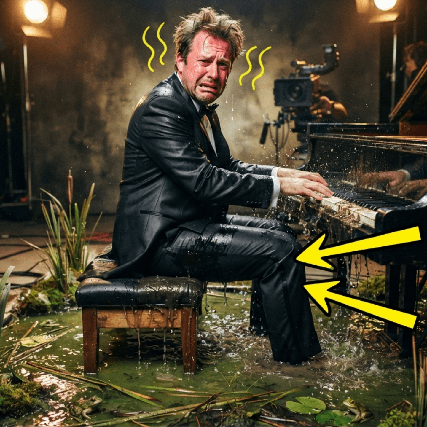 A long session on a wet piano bench.